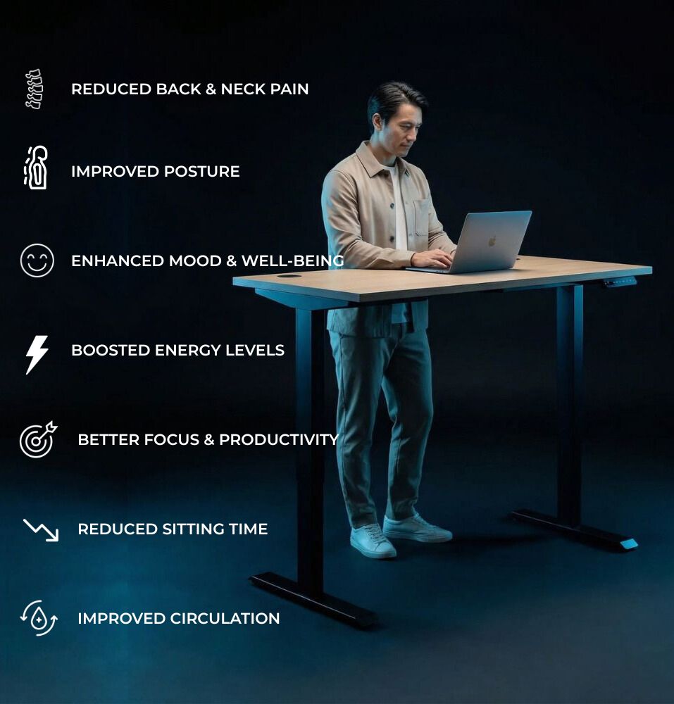 L-Shaped Sit-Stand Desk