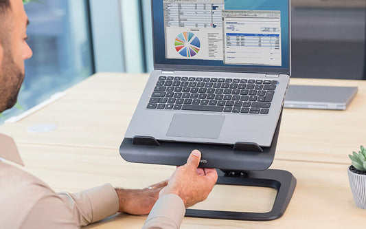 Ergonomic laptop riser with modern design and durable build
