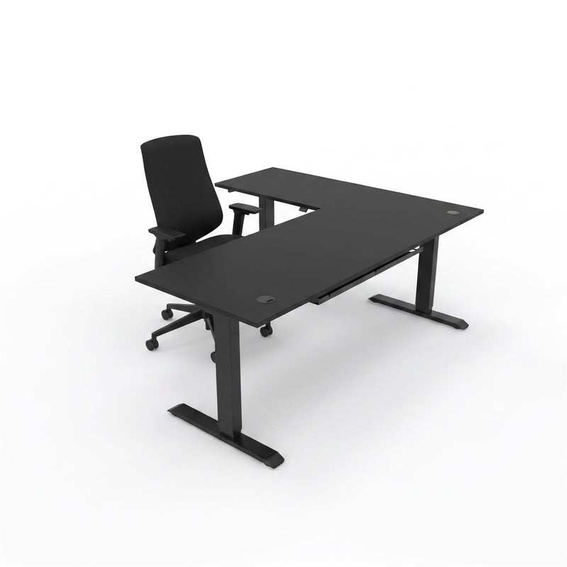 The Noir L-Shaped Workstation
