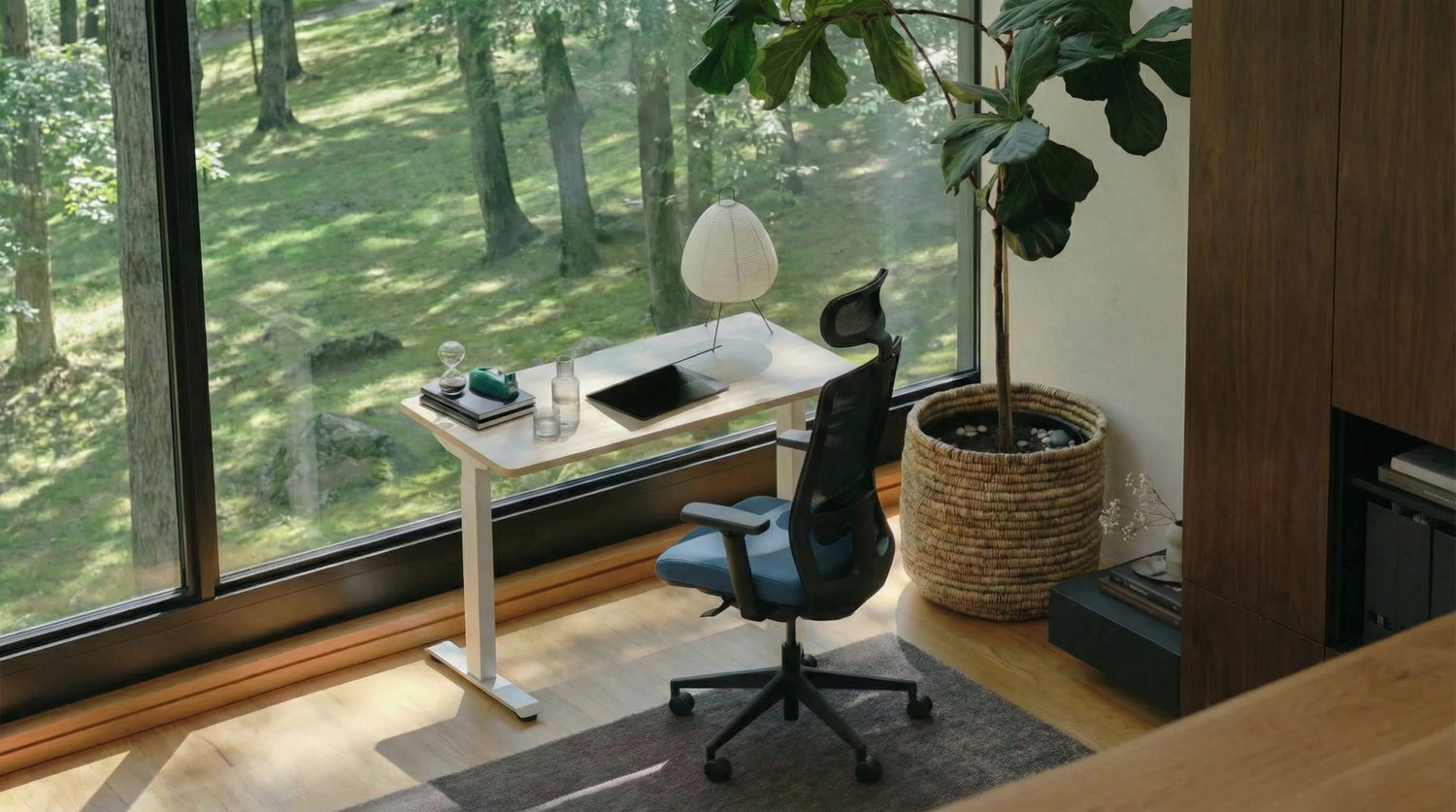 Modern office seating and ergonomic chairs in corporate workspace