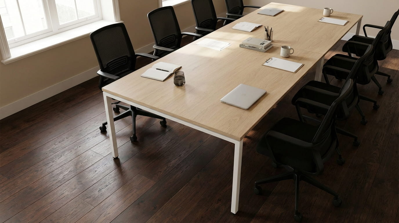 Mesh Office chairs and boardroom table 