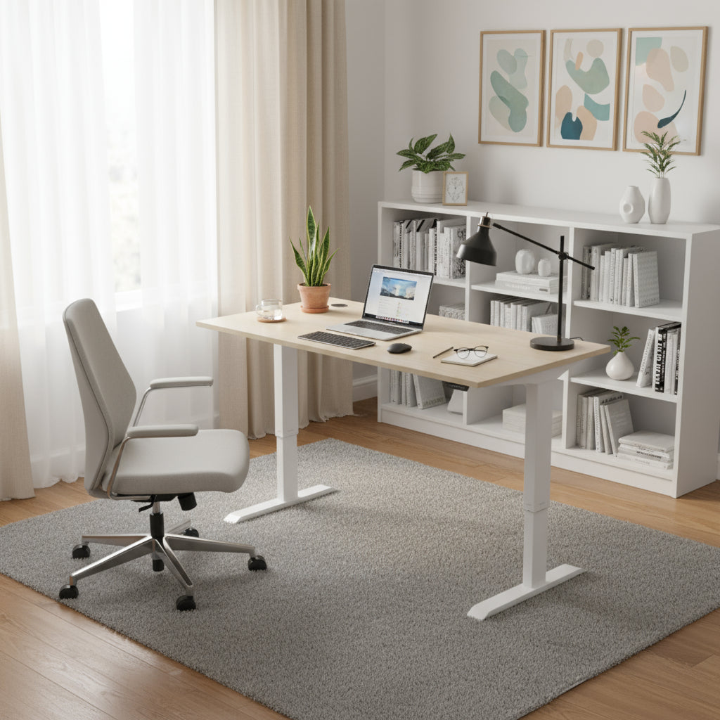 Full ergonomic workstation bundles with chair, desk, and accessories