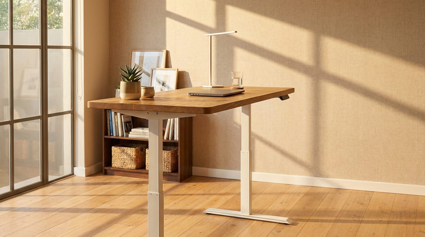 Modern sit-stand in home office space