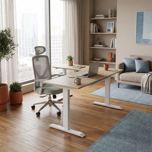L-Shaped Sit-Stand Desk
