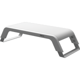Fellowes Hana LT monitor stand in black  & white with three adjustable heights and wide platform