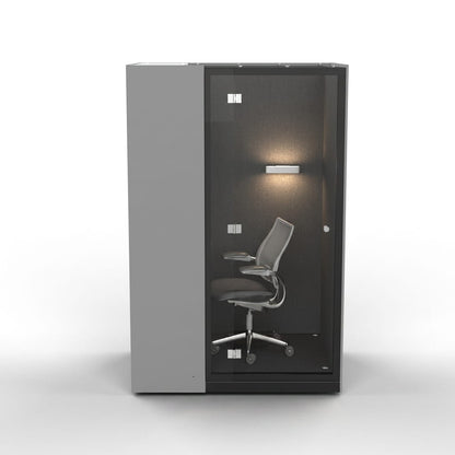 SkyLite Solo Focus Task Pod in Grey finish, studio view