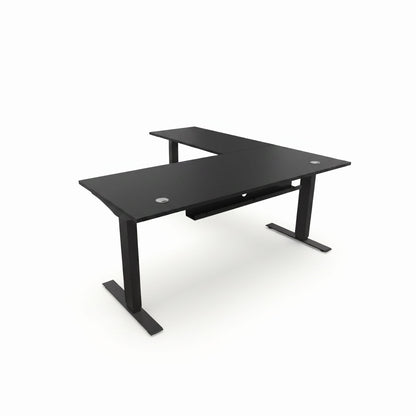 L-Shaped Sit-Stand Desk