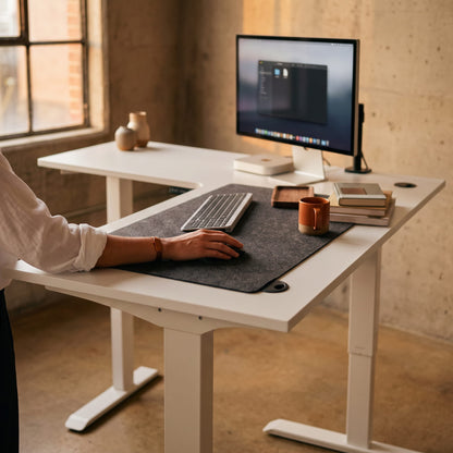 L-Shaped Sit-Stand Desk