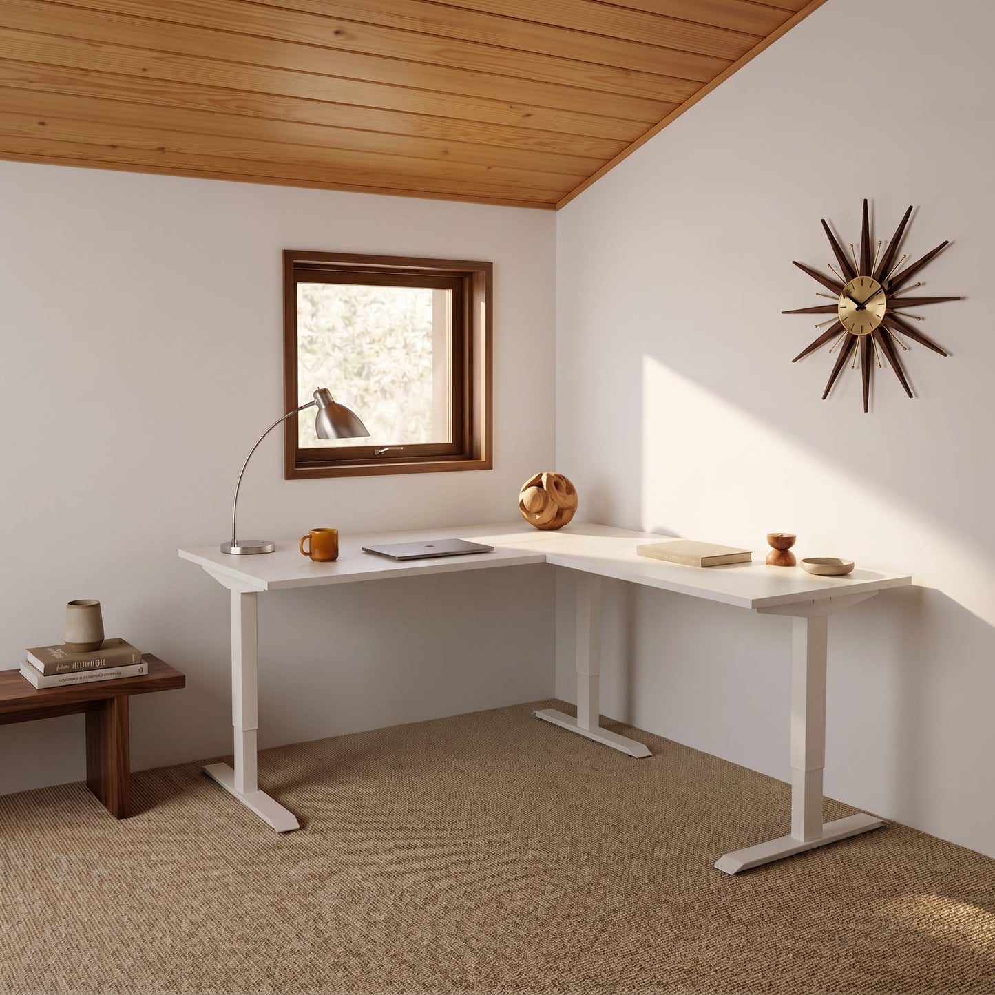 L-Shaped Sit-Stand Desk