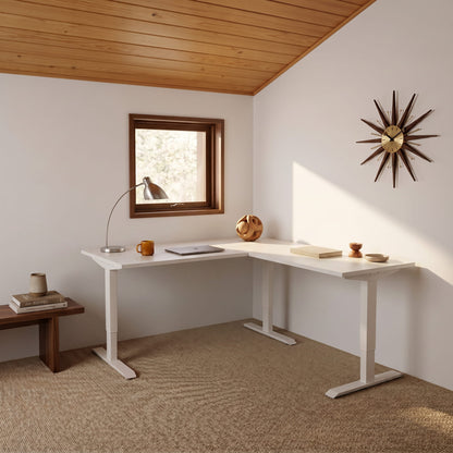 L-Shaped Sit-Stand Desk