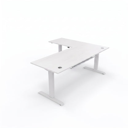 L-Shaped Sit-Stand Desk