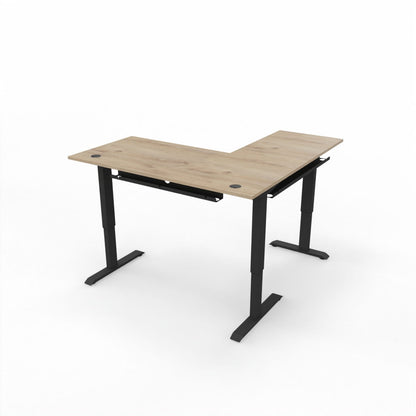 L-Shaped Sit-Stand Desk