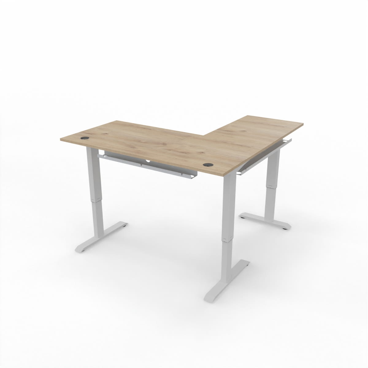 L-Shaped Sit-Stand Desk