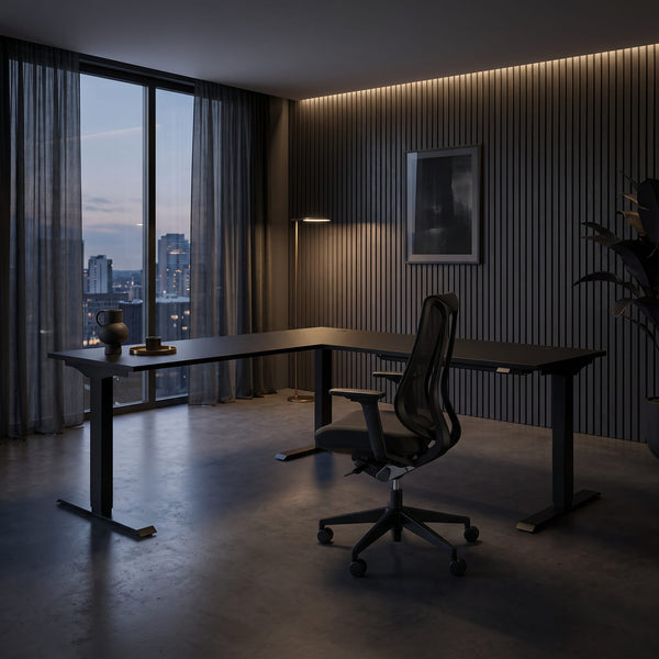 The Noir L-Shaped Workstation