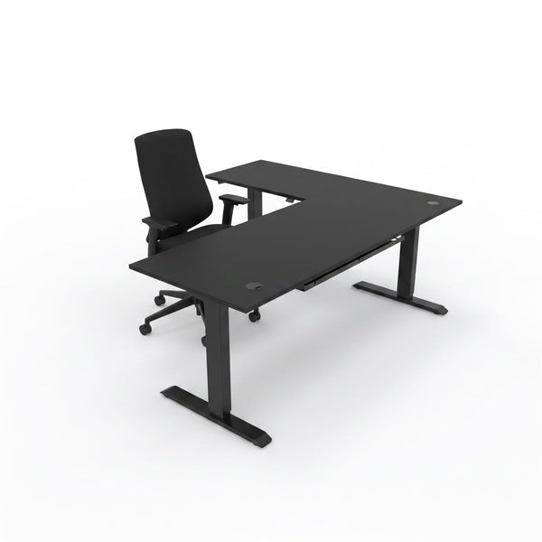 The Noir L-Shaped Workstation