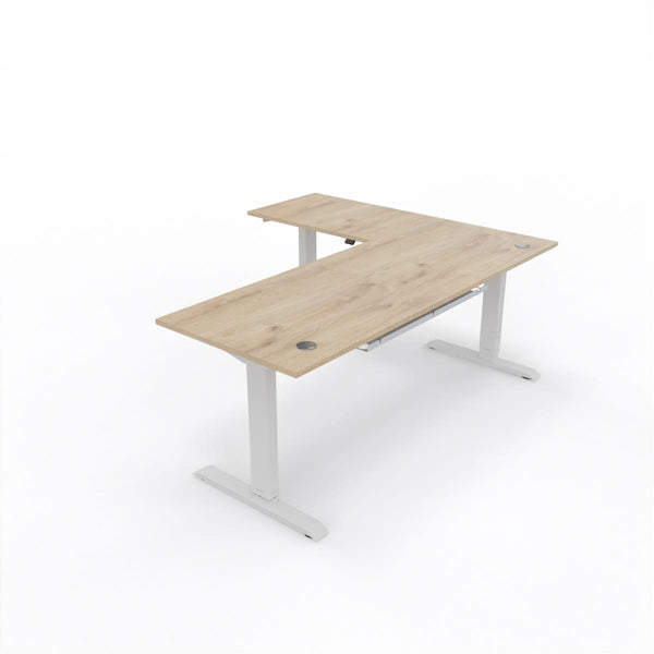 L-Shaped Sit-Stand Desk