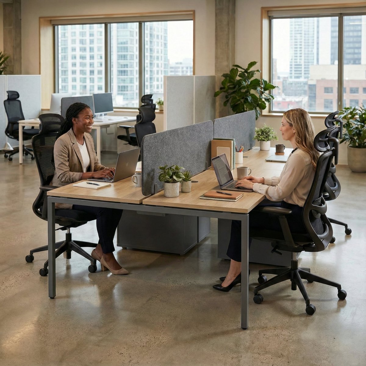 Dual Desk with Storage - Workspace Dreams Dual Desk with Storage