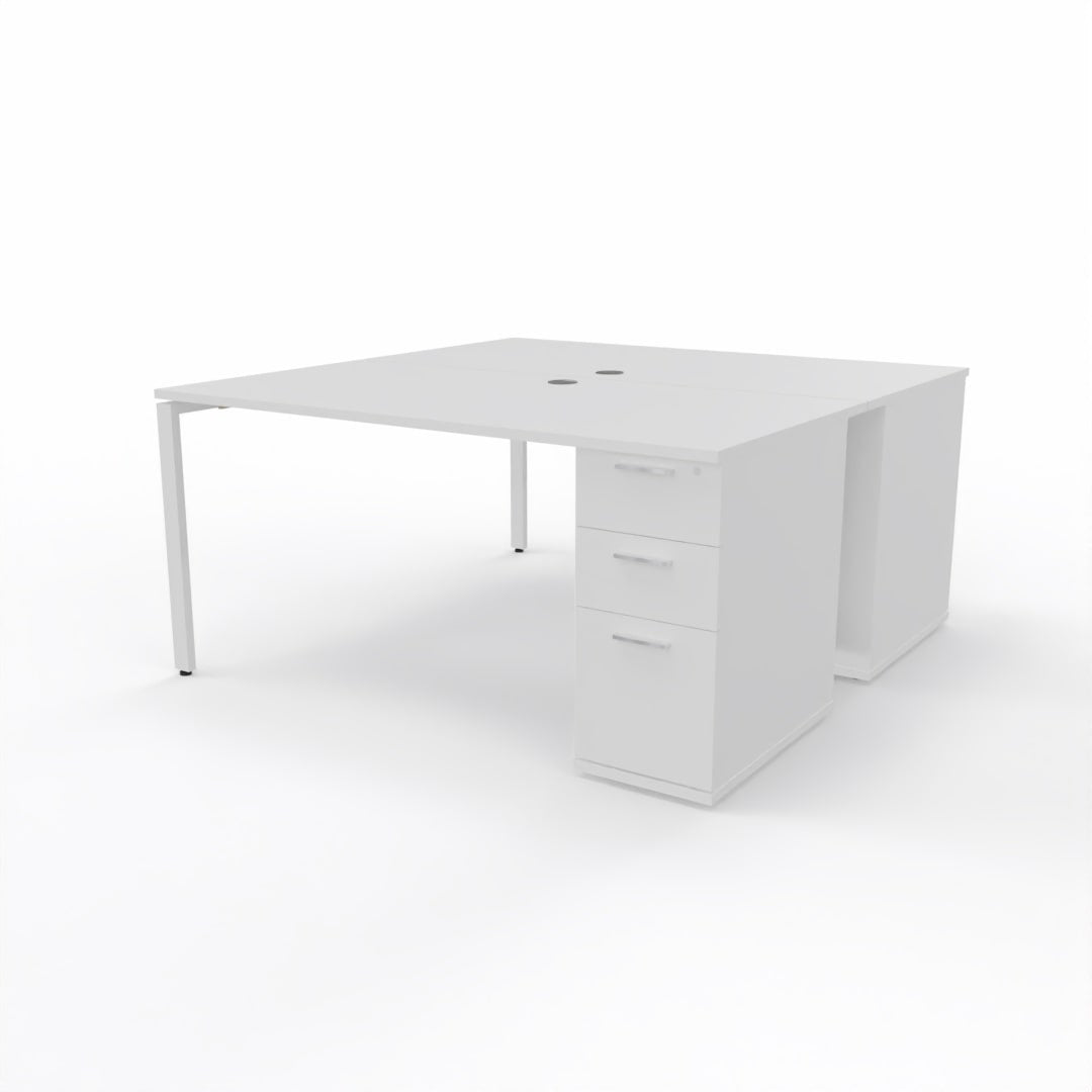 Dual Desk with Storage - Workspace Dreams Dual Desk with Storage