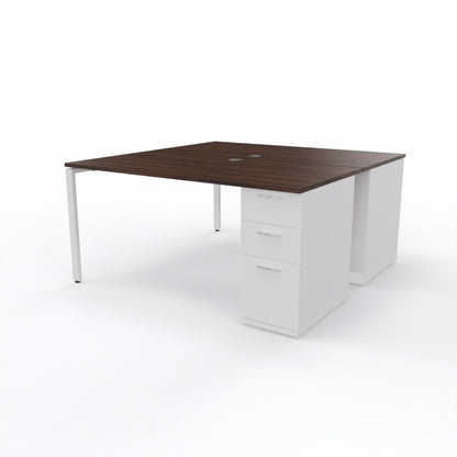 Dual Desk with Storage - Workspace Dreams Dual Desk with Storage