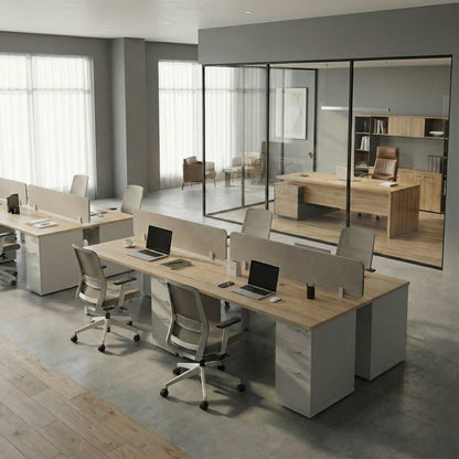 Dual Desk with Storage - Workspace Dreams Dual Desk with Storage
