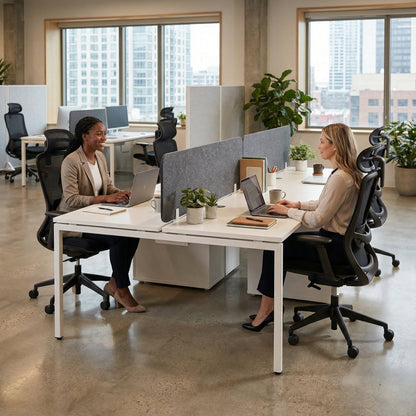 Dual Desk with Storage - Workspace Dreams Dual Desk with Storage