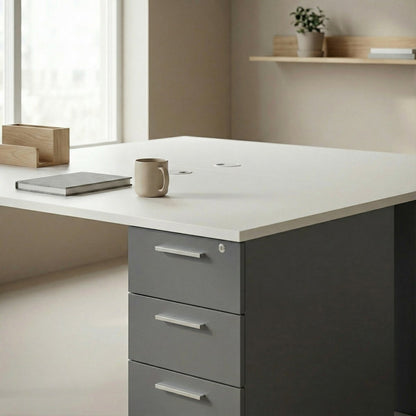 Dual Desk with Storage - Workspace Dreams Dual Desk with Storage