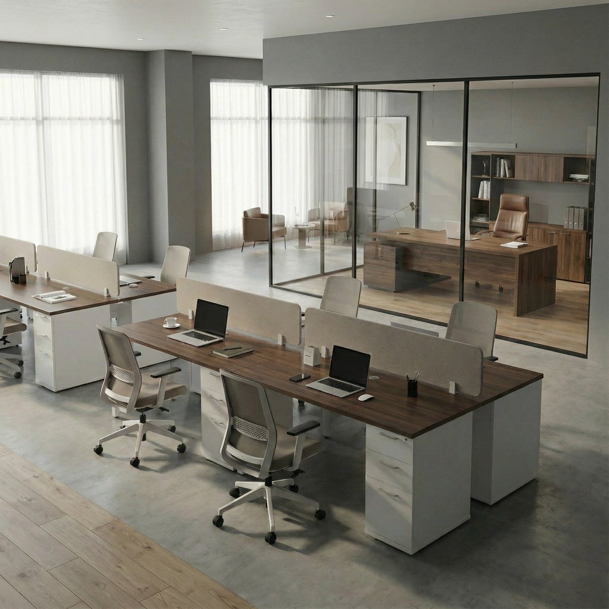 Dual Desk with Storage - Workspace Dreams Dual Desk with Storage