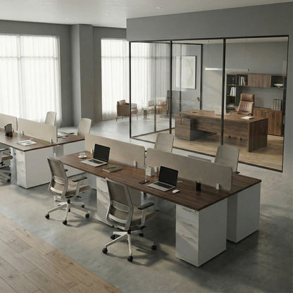 Dual Desk with Built-In Storage