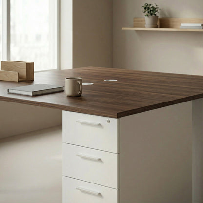 Dual Desk with Built-In Storage