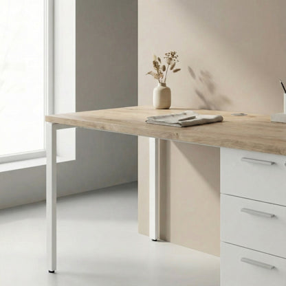 Desk with Built-In Pedestal