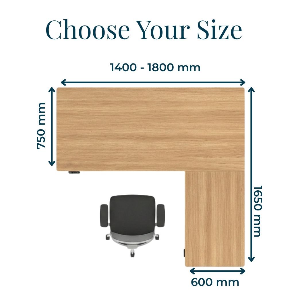 L-Shaped Sit-Stand Desk - Workspace Dreams L-Shaped Sit-Stand Desk