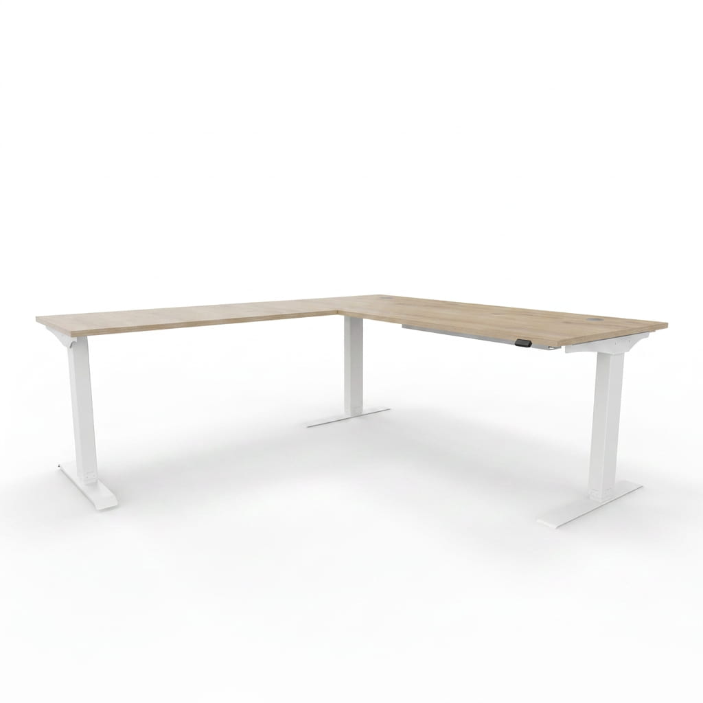 L-Shaped Sit-Stand Desk - Workspace Dreams L-Shaped Sit-Stand Desk
