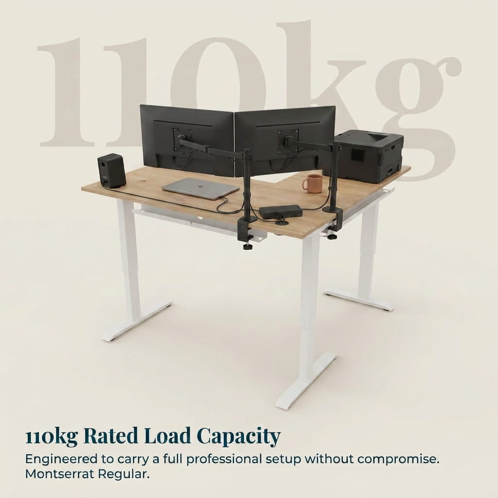 L-Shaped Sit-Stand Desk - Workspace Dreams L-Shaped Sit-Stand Desk
