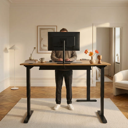 L-Shaped Sit-Stand Desk - Workspace Dreams L-Shaped Sit-Stand Desk