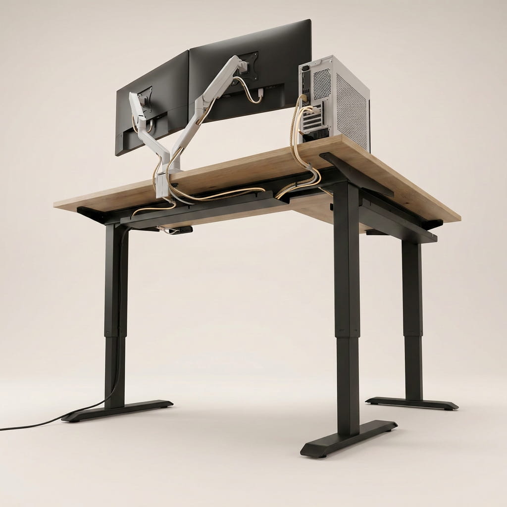 L-Shaped Sit-Stand Desk - Workspace Dreams L-Shaped Sit-Stand Desk