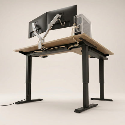 L-Shaped Sit-Stand Desk - Workspace Dreams L-Shaped Sit-Stand Desk