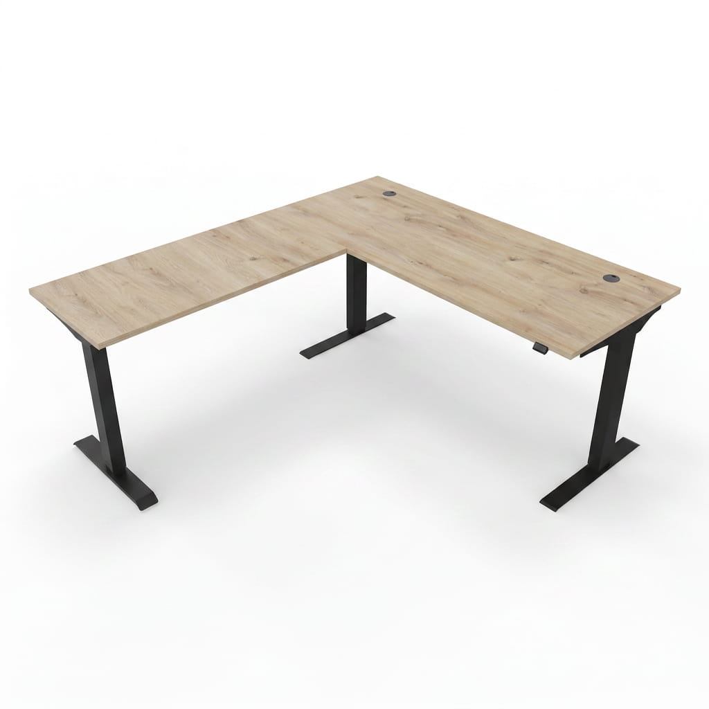 L-Shaped Sit-Stand Desk - Workspace Dreams L-Shaped Sit-Stand Desk