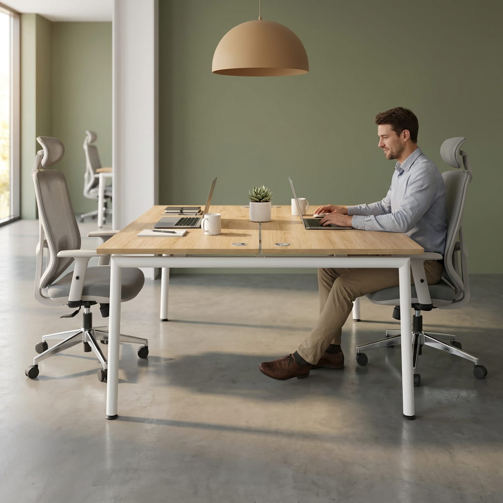 The 2 Person Cluster Desk - Workspace Dreams The 2 Person Cluster Desk
