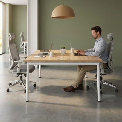 The 2 Person Cluster Desk - Workspace Dreams The 2 Person Cluster Desk