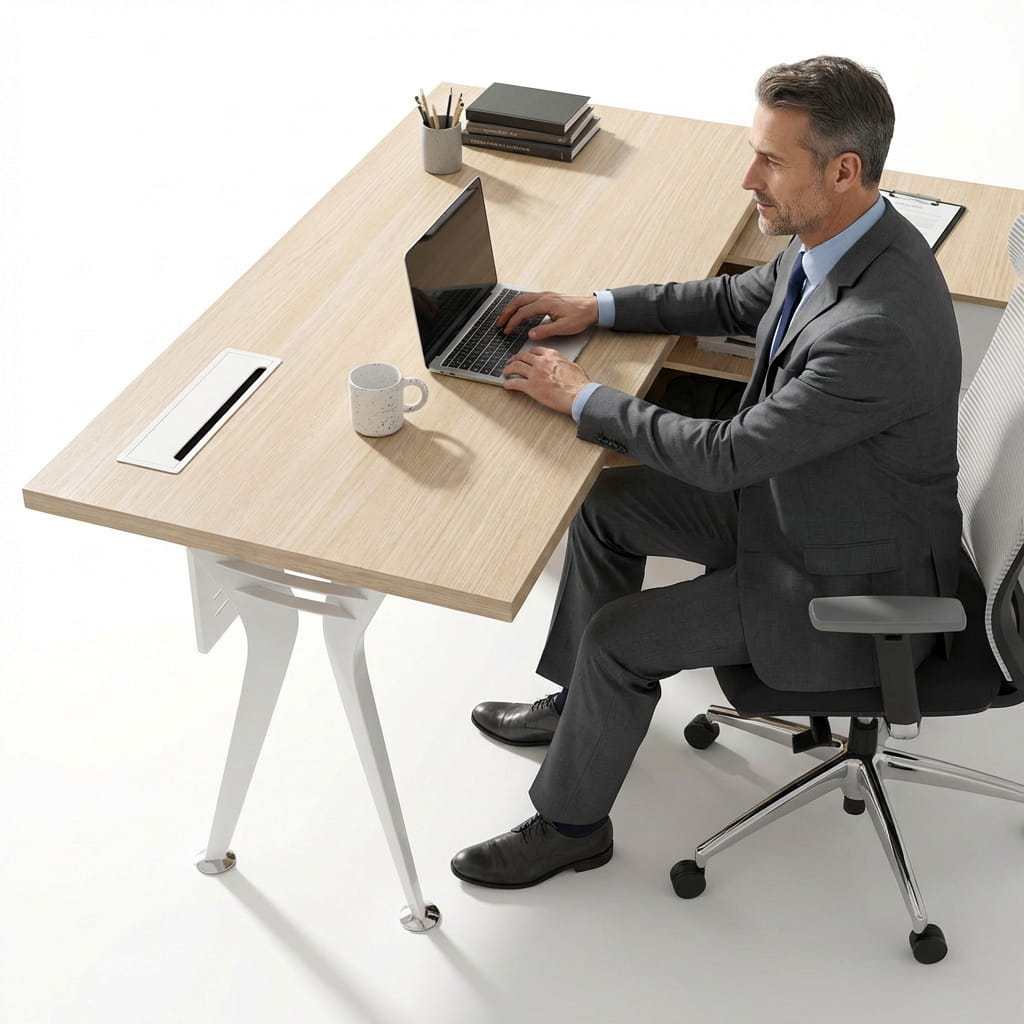 The Corner Office Executive Desk - Workspace Dreams The Corner Office Executive Desk
