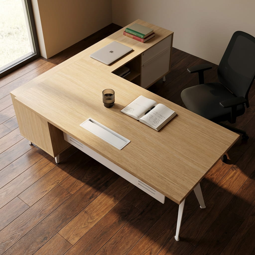 The Corner Office Executive Desk - Workspace Dreams The Corner Office Executive Desk