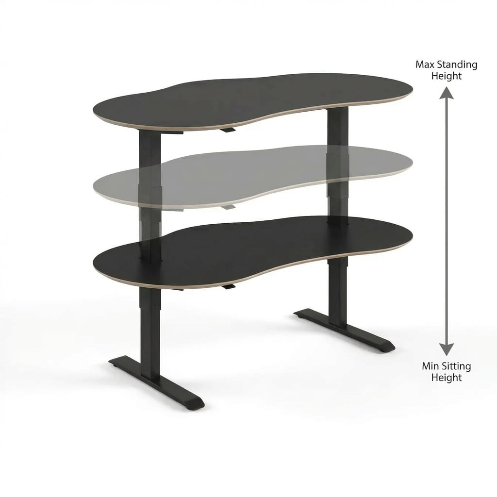 The Curve Standing Desk - Workspace Dreams The Curve Standing Desk