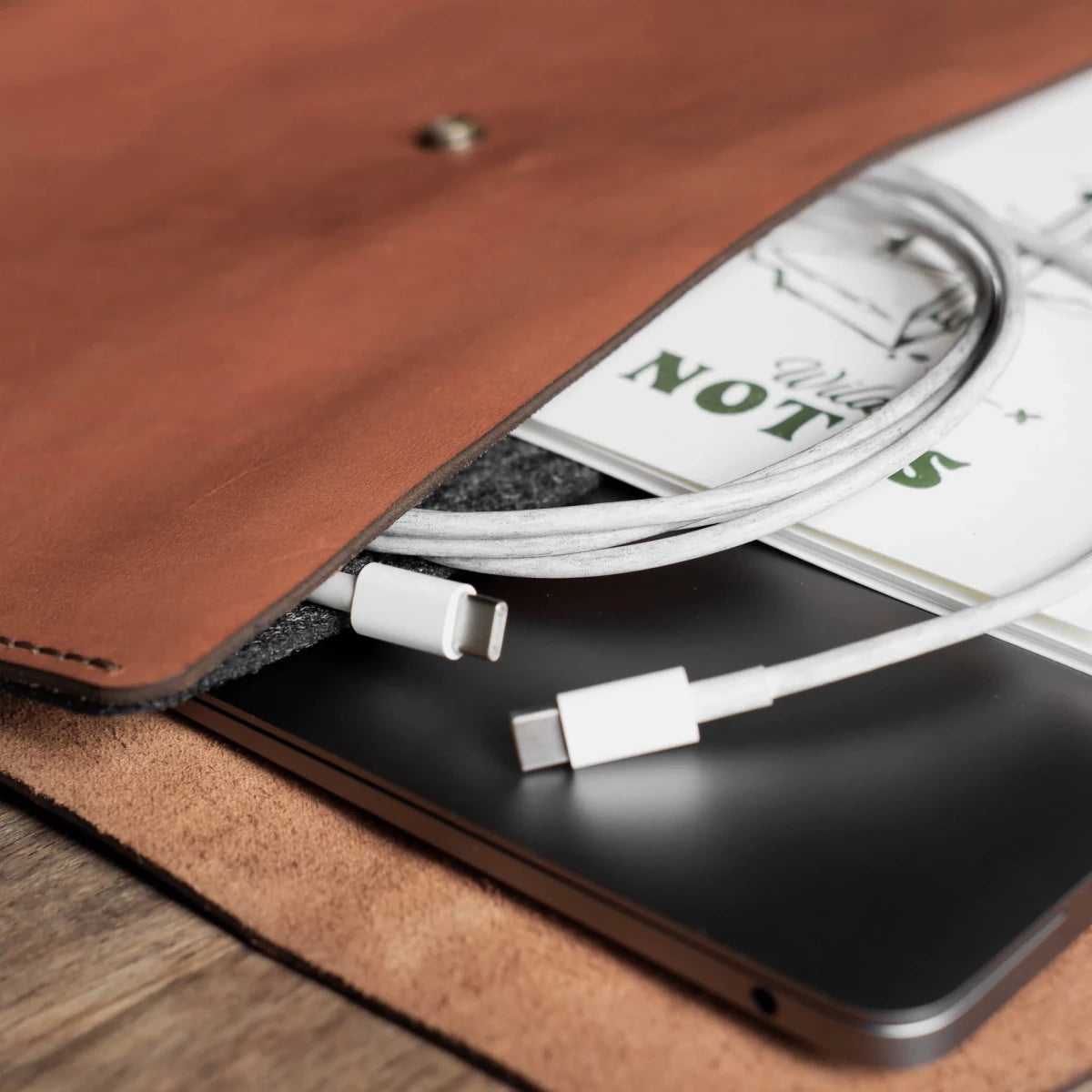 The Leather Laptop Sleeve - Workspace Dreams The Leather Laptop Sleeve
