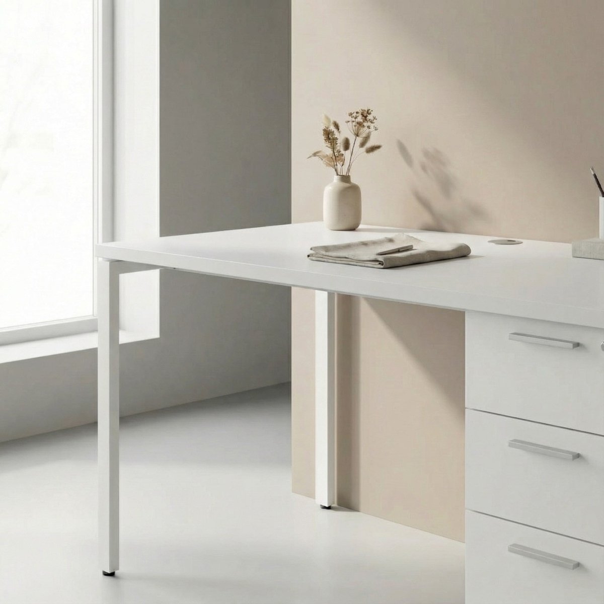 The Solo Desk with Storage - Workspace Dreams The Solo Desk with Storage